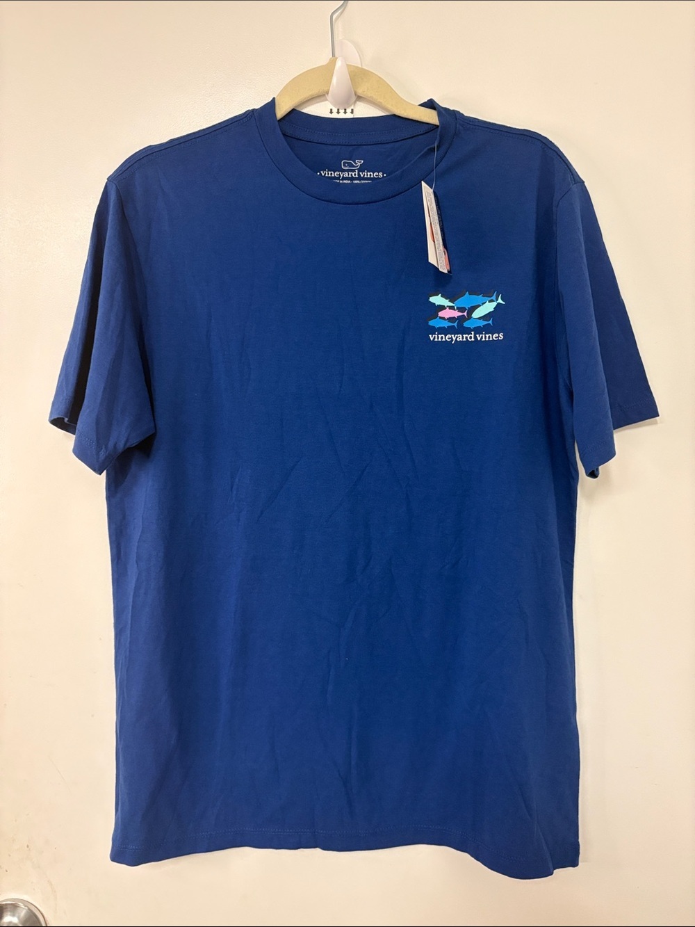 VINEYARD VINES MENS SHORT-SLEEVE FISH SWIRL WHALE FILL T-SHIRT!